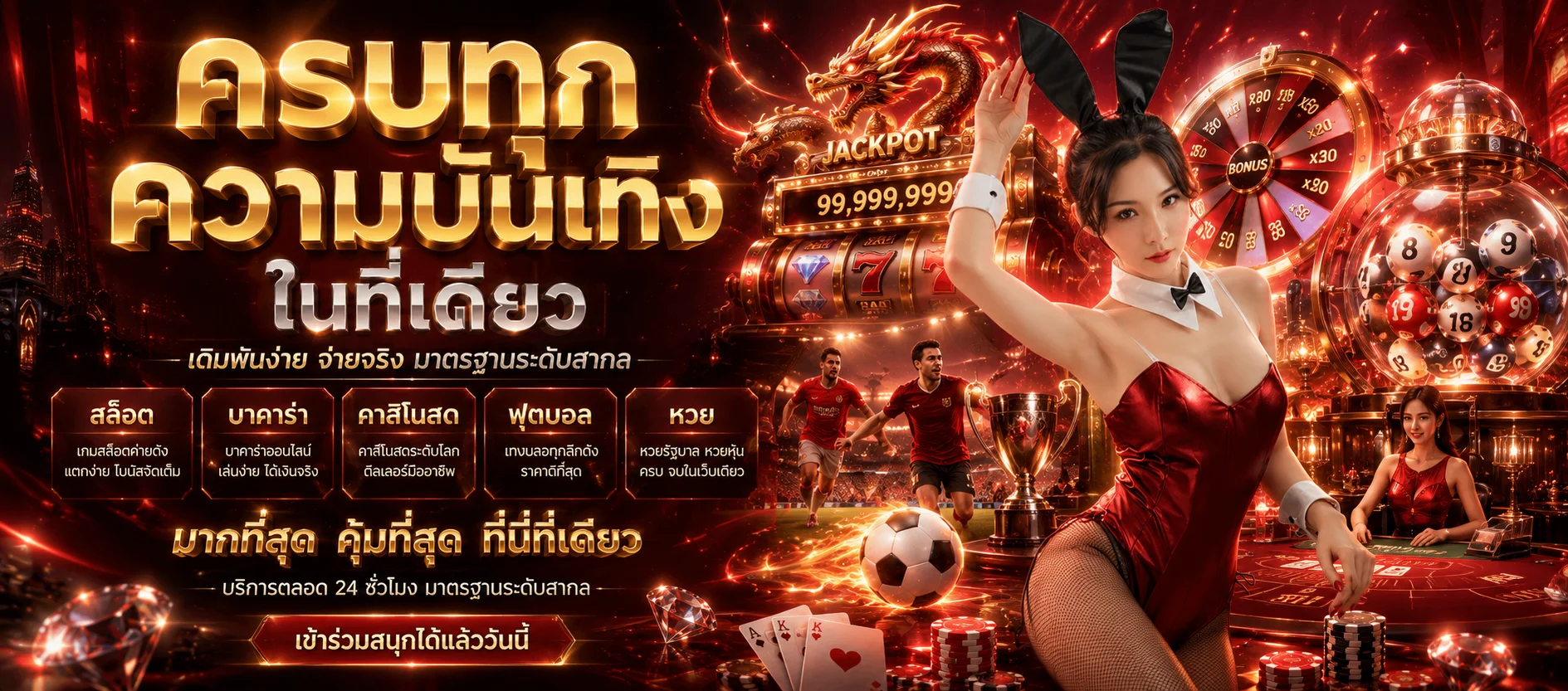 ภาพรวมบริการ WINHENG888 สล็อต คาสิโน กีฬา หวย